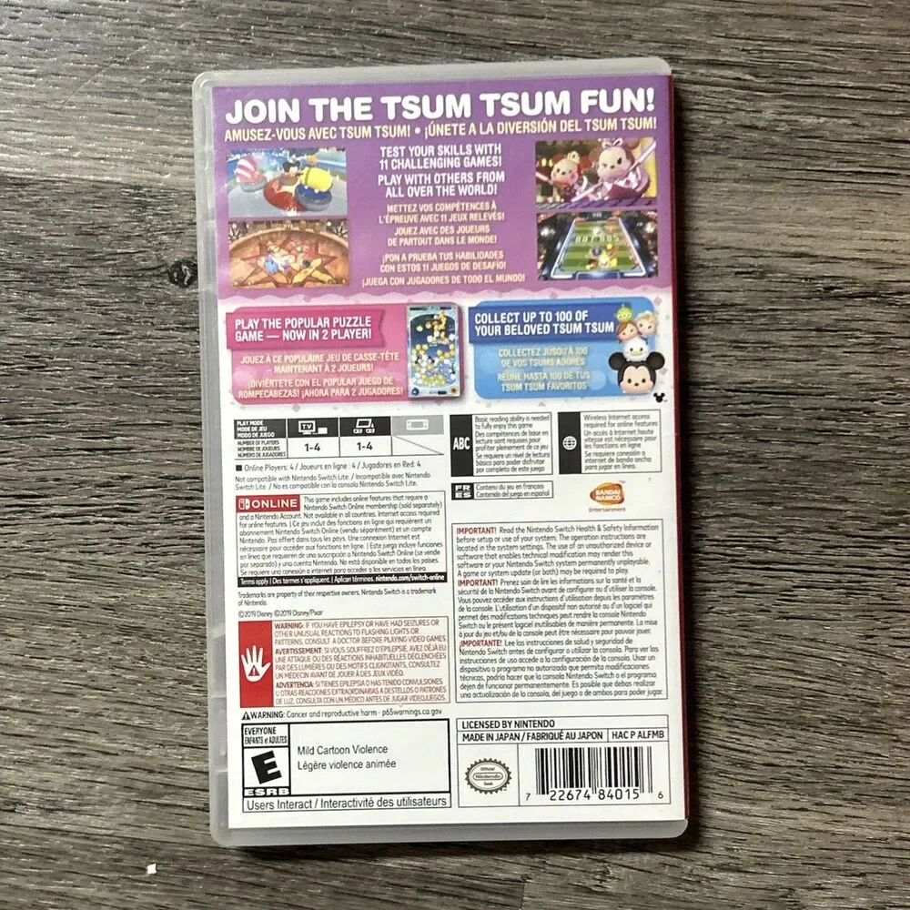 Disney Tsum Tsum Festival - Nintendo Switch Pristine Mint Condition Tested